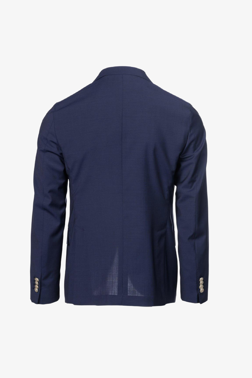 Giacca Gaeta monopetto in lana vergine bluette