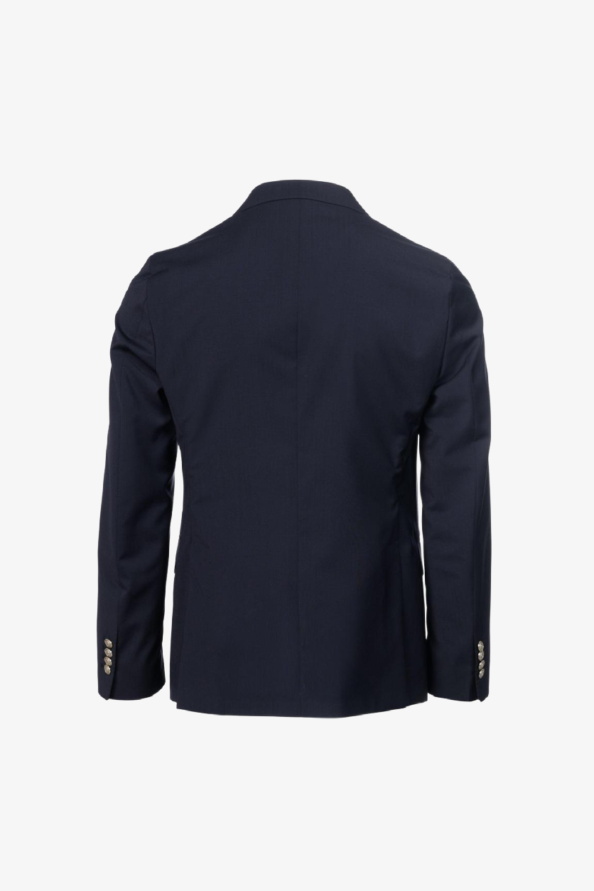 Giacca Gaeta monopetto in lana vergine blu
