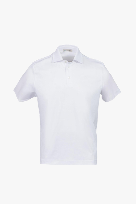 Polo in cotone pima bianco