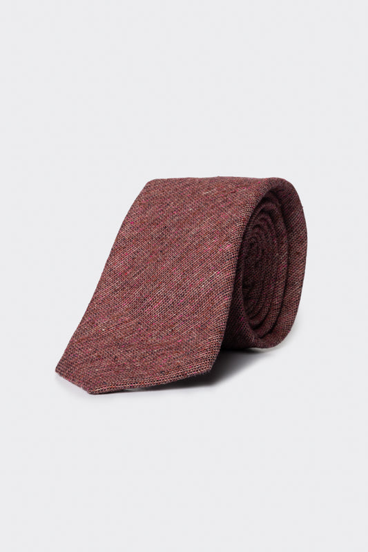 Cravatta in twill bordeaux
