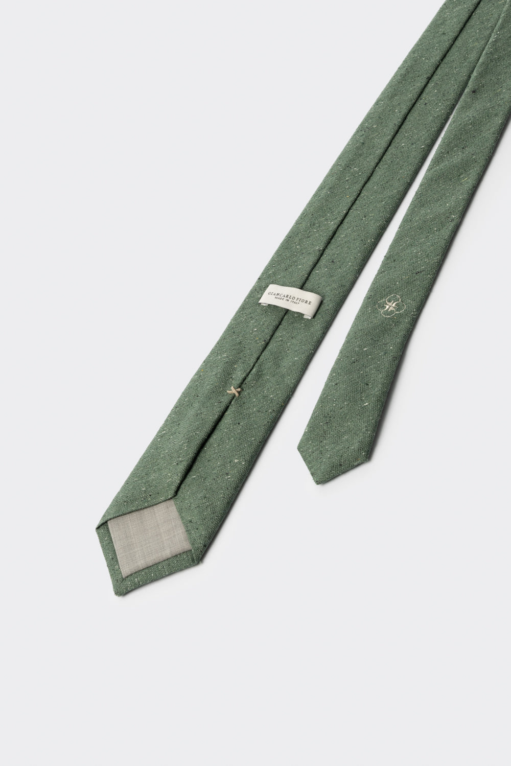 Cravatta in twill verde