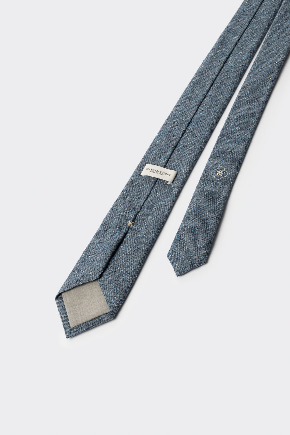 Cravatta in twill denim scuro