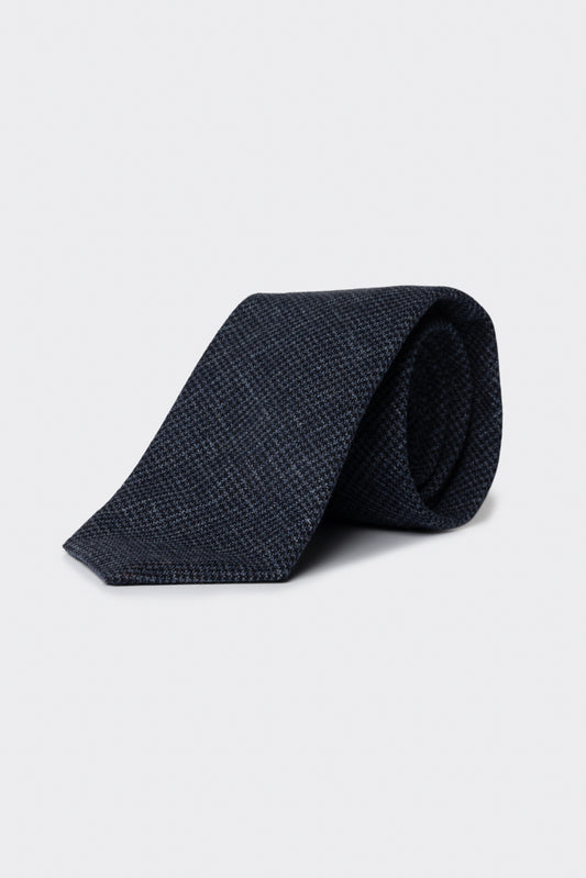 Cravatta pied de poule blu