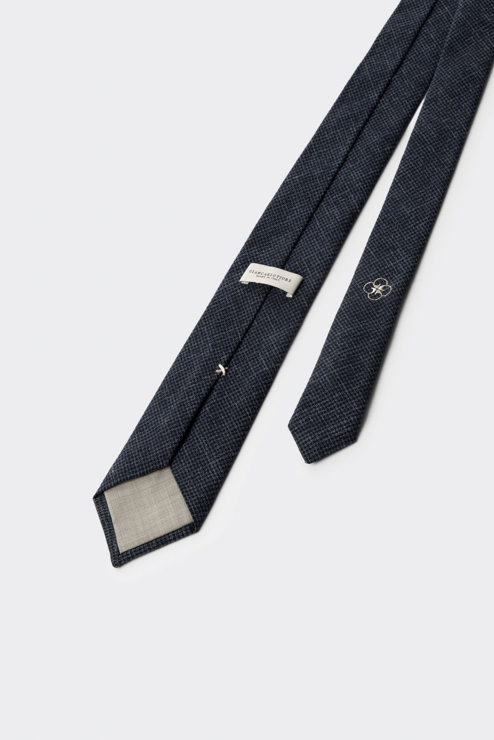 Cravatta pied de poule blu