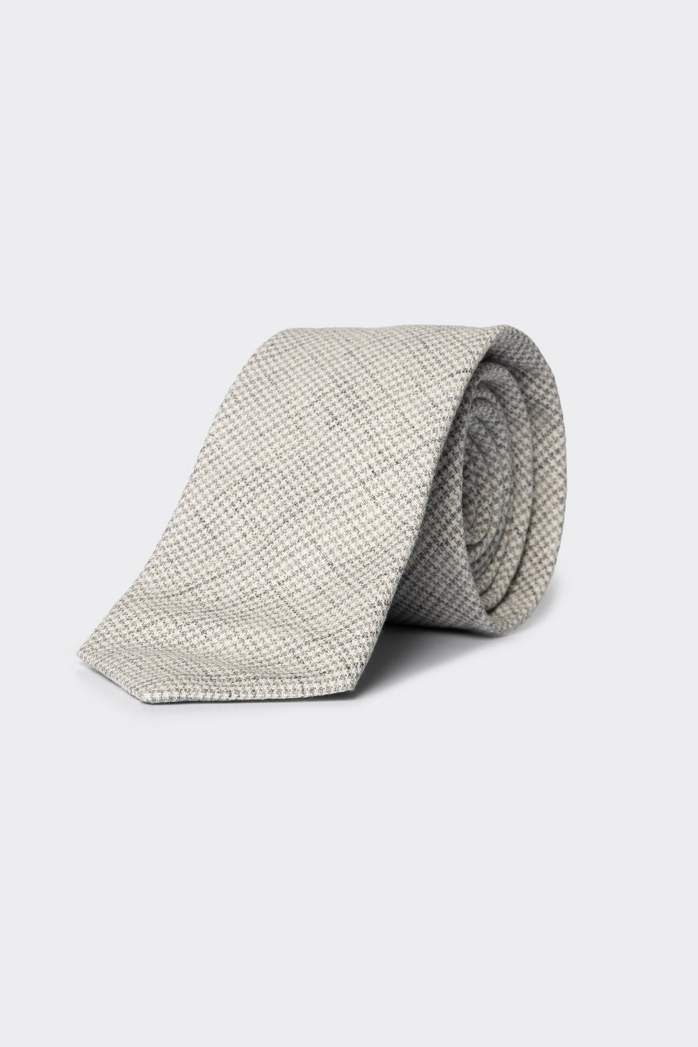 Cravatta pied de poule grigio