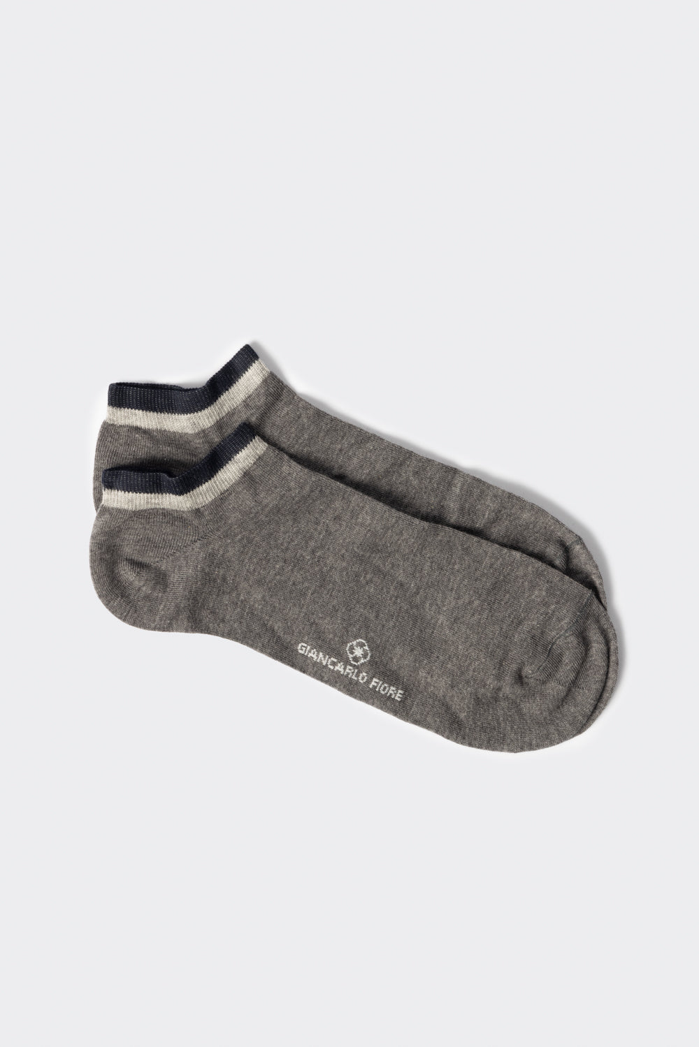 Calza corta con profilo a contrasto grigio scuro