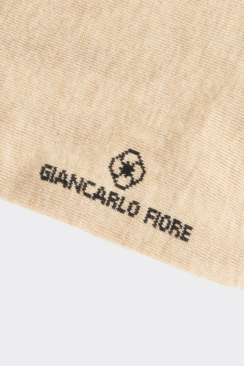 Calza corta con profilo a contrasto beige