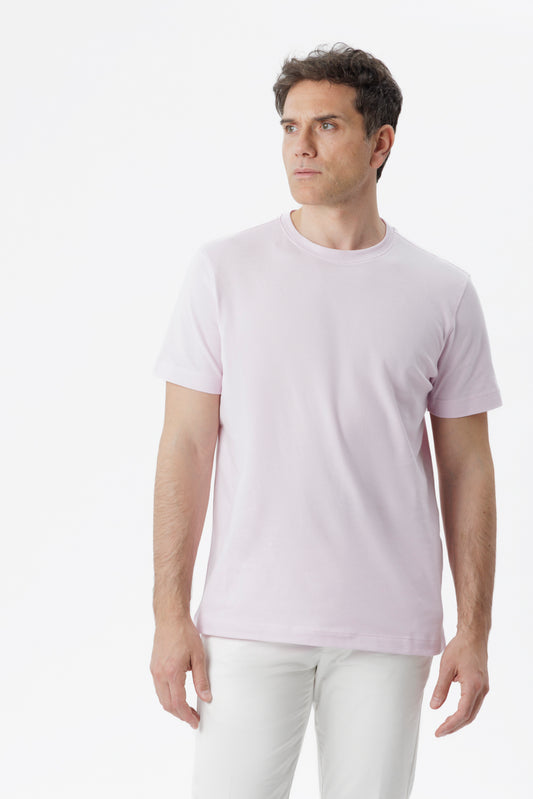 T-shirt in cotone elasticizzato lilla