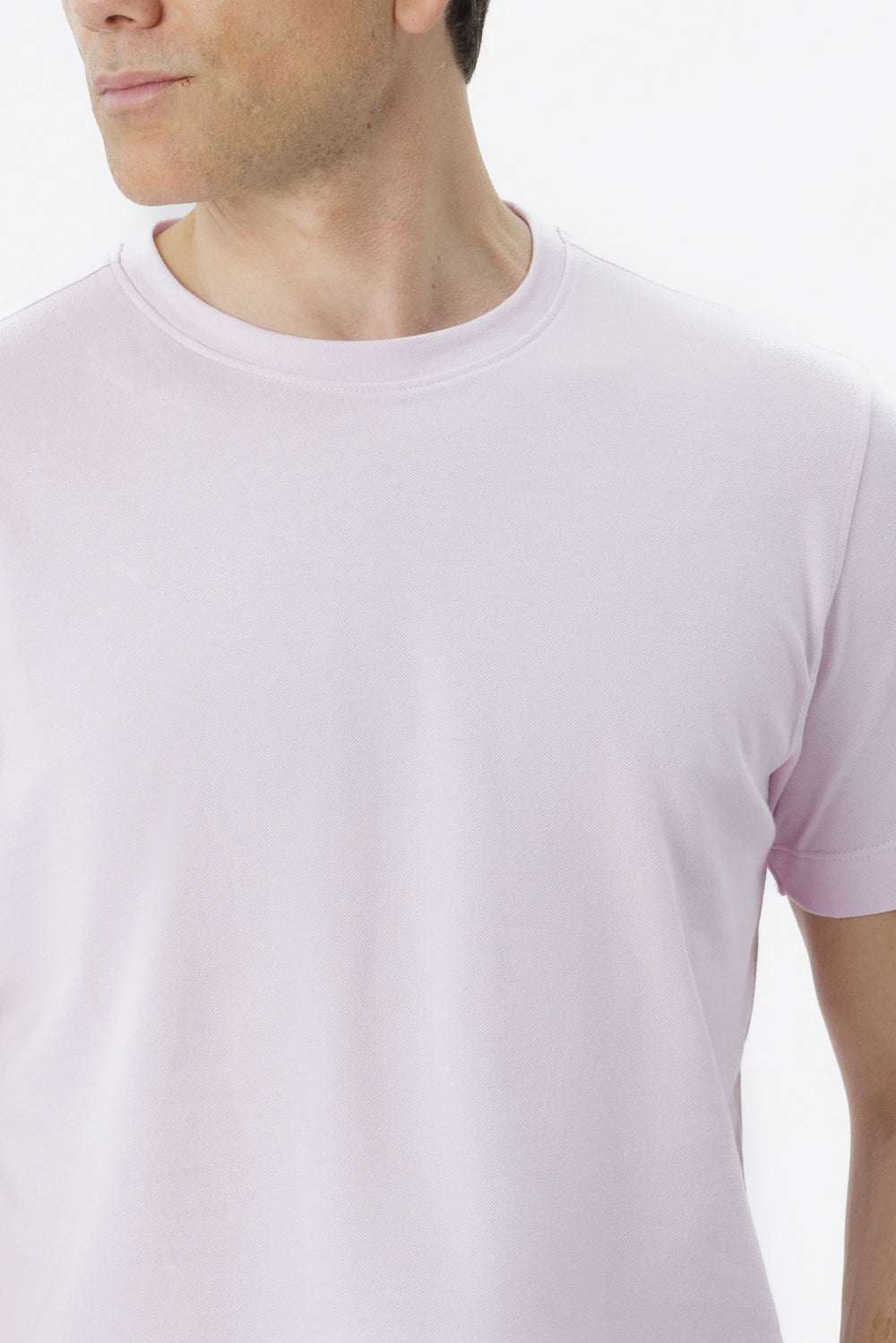 T-shirt in cotone elasticizzato lilla
