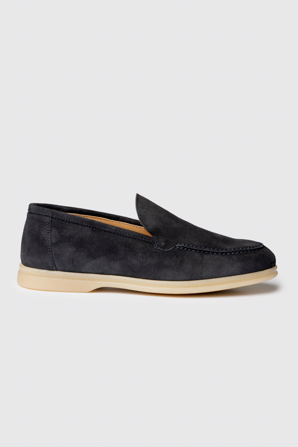 Mocassino in suede blu