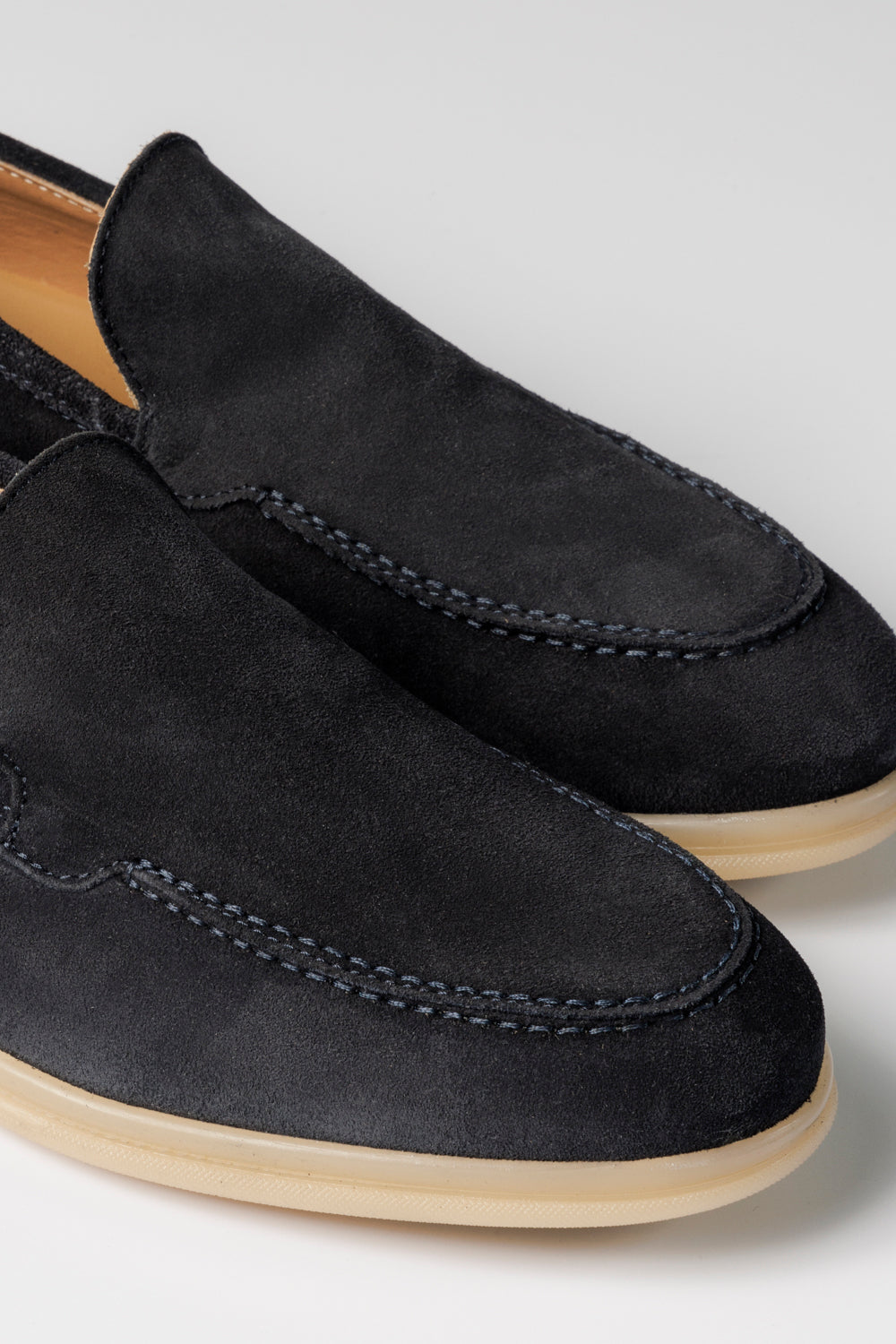 Mocassino in suede blu