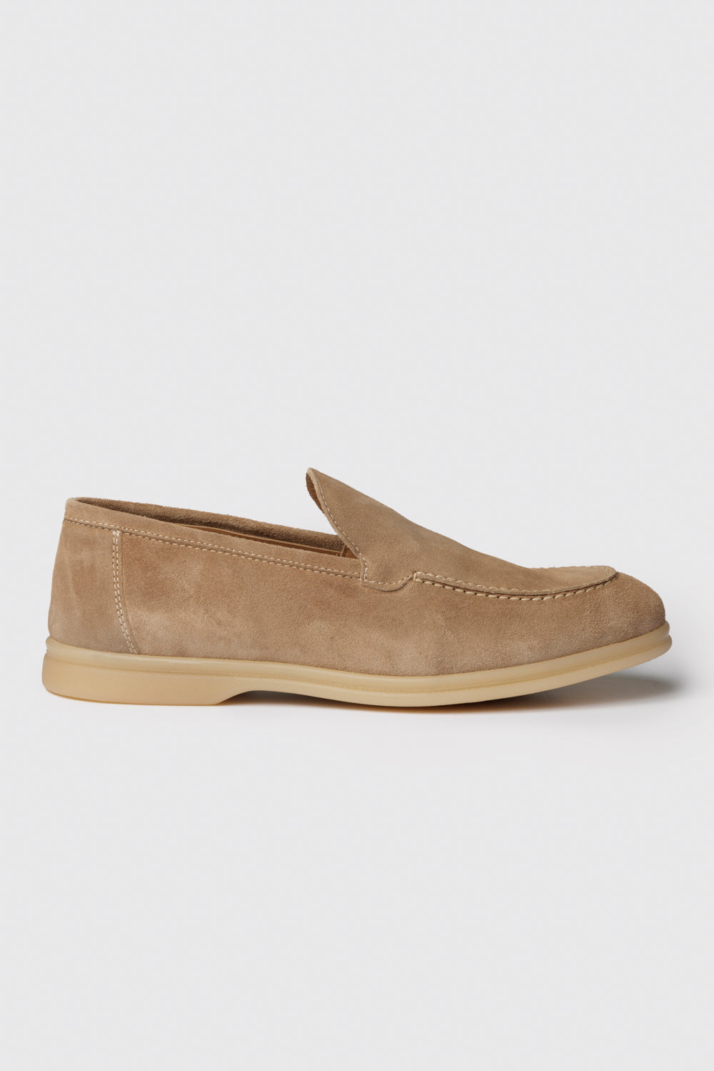 Mocassino in suede beige