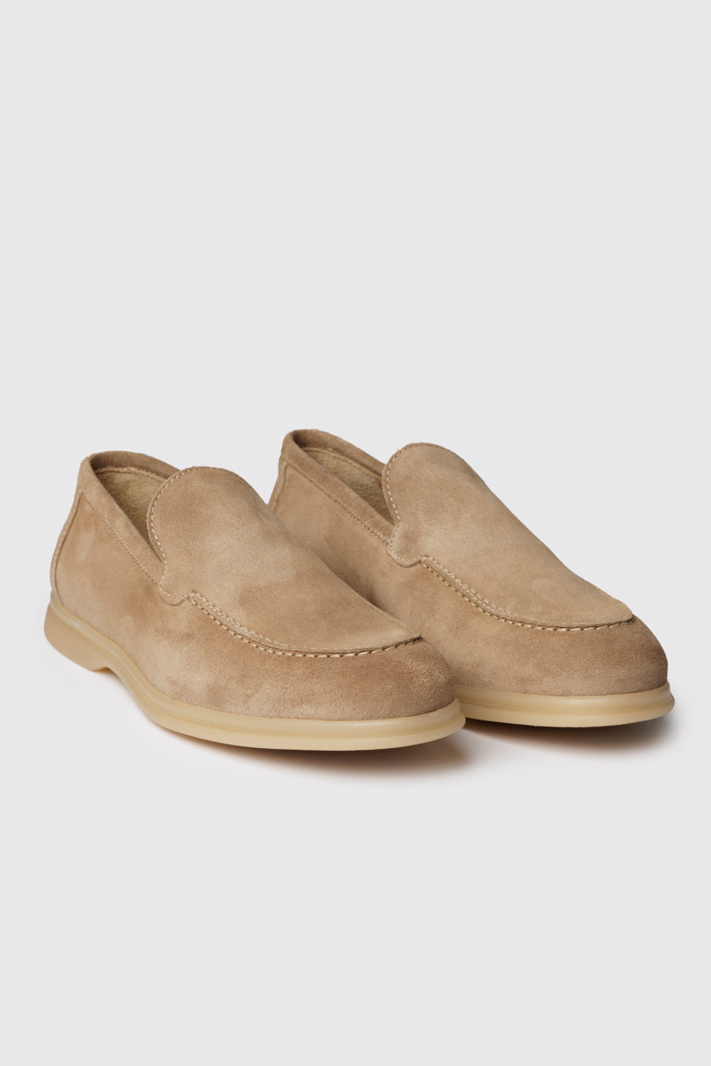 Mocassino in suede beige