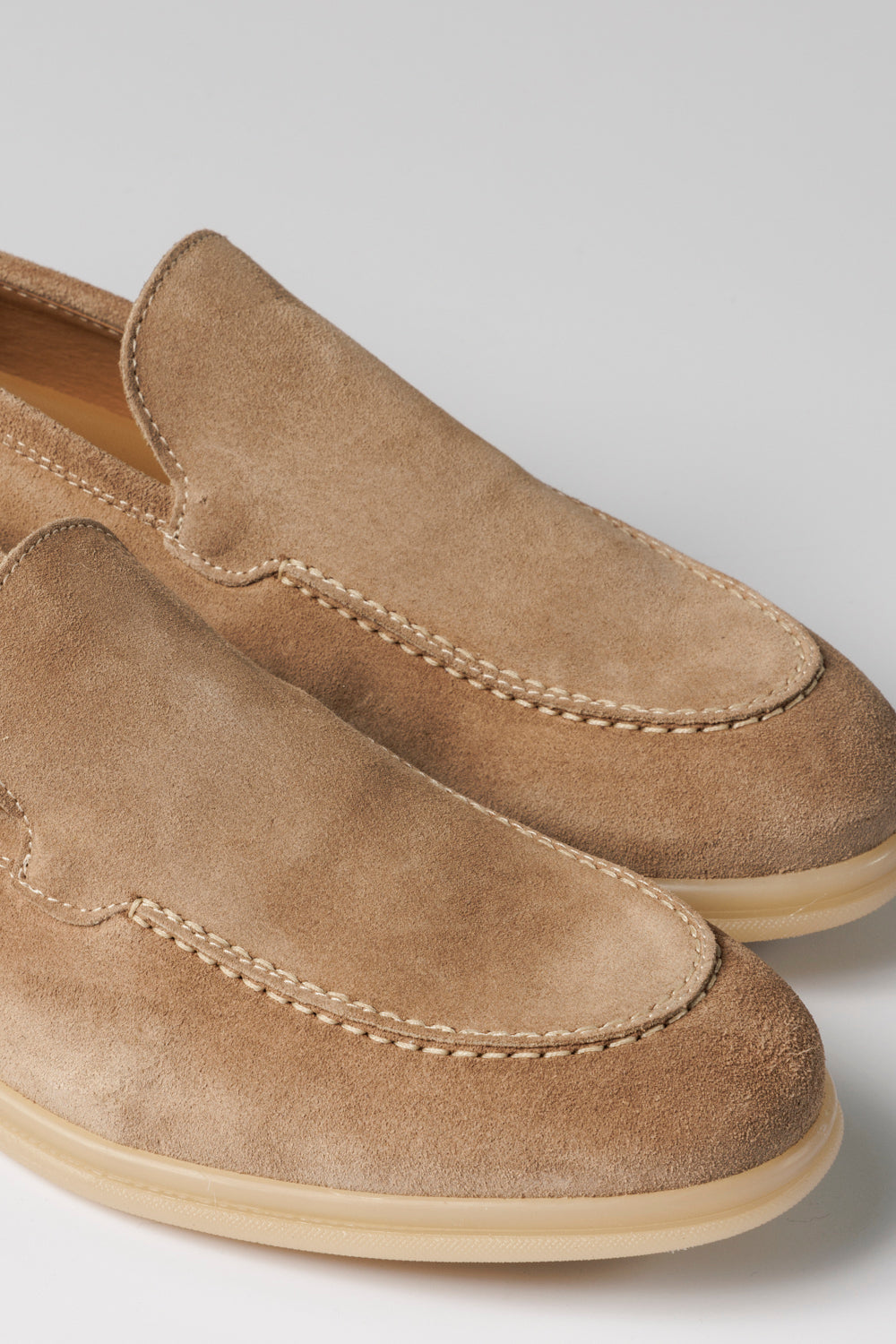 Mocassino in suede beige