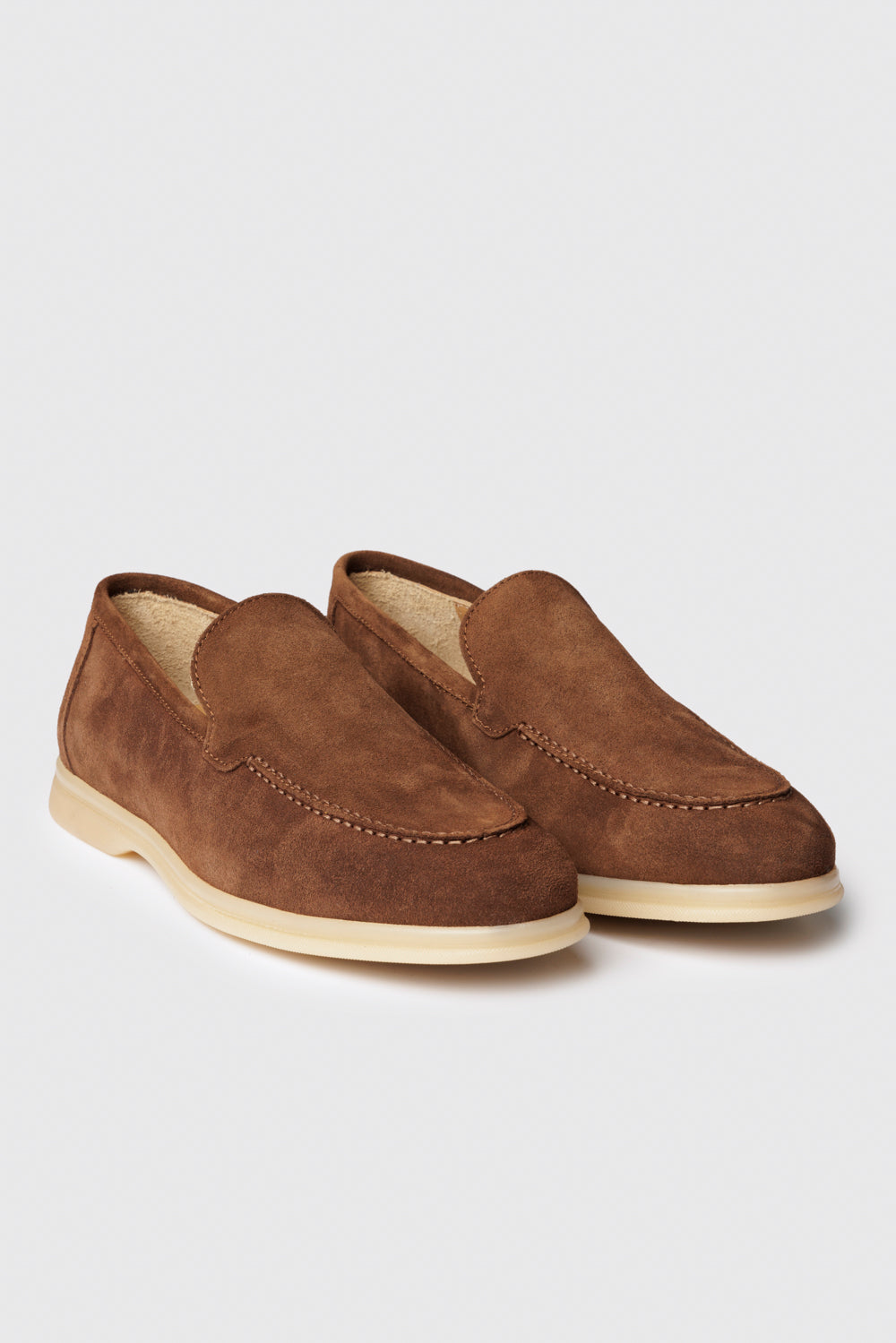 Mocassino in suede marrone