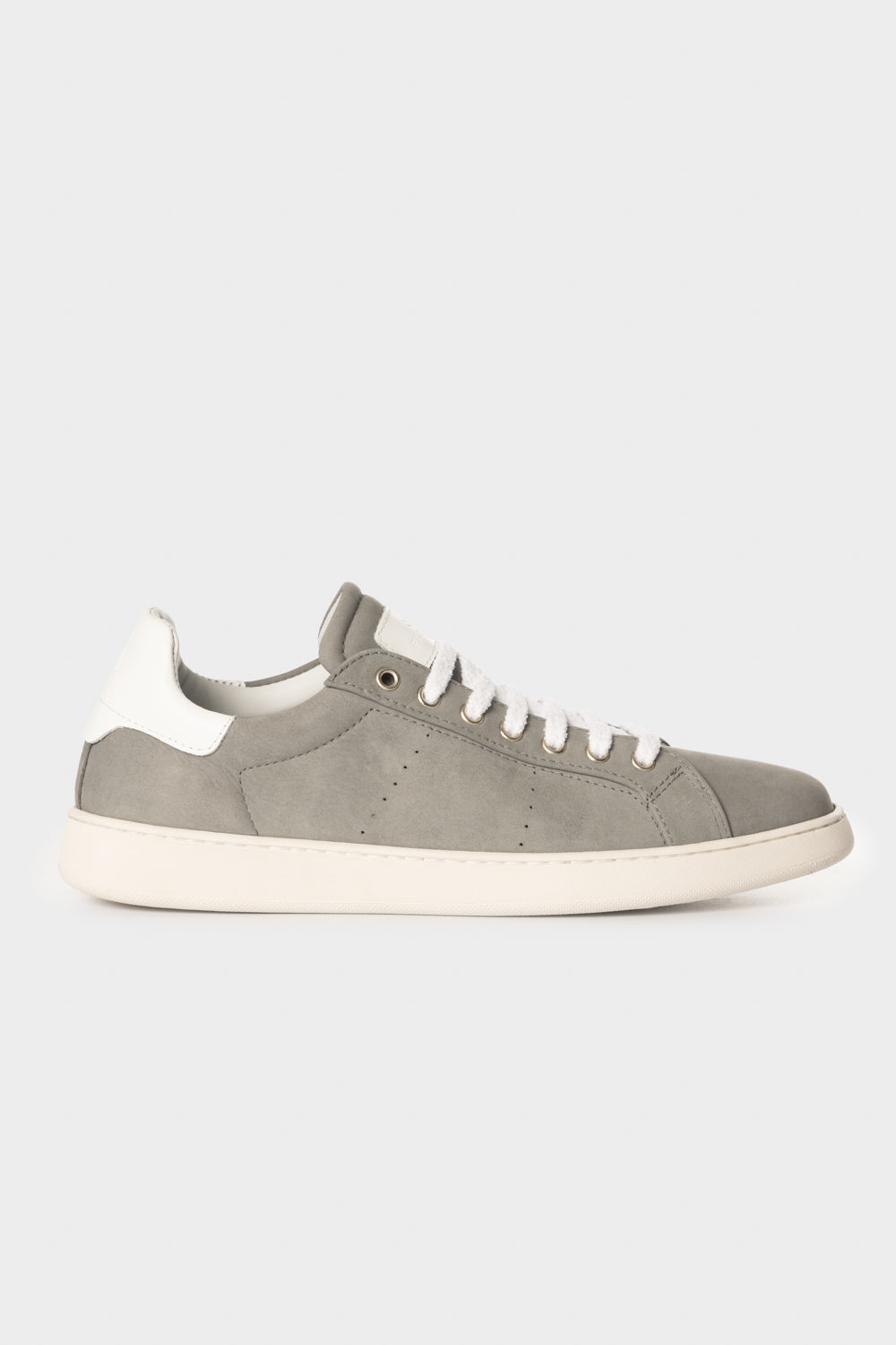 Sneakers in pelle nabuk pietra