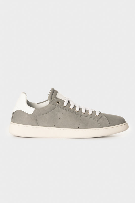 Sneakers in pelle nabuk pietra