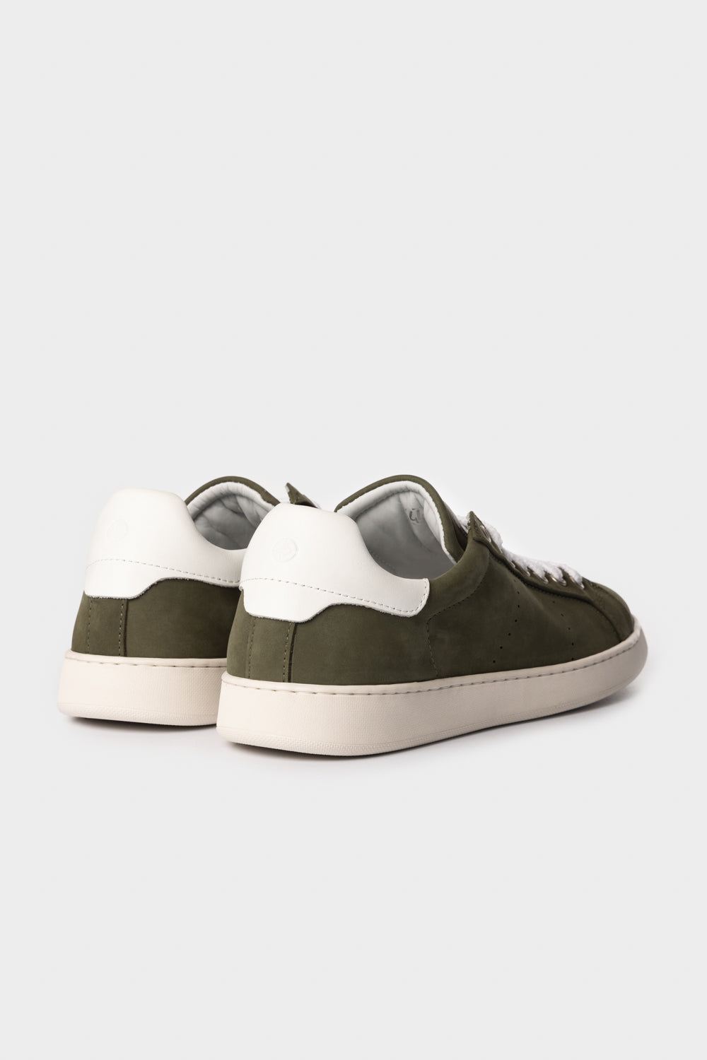 Sneakers in pelle nabuk verde