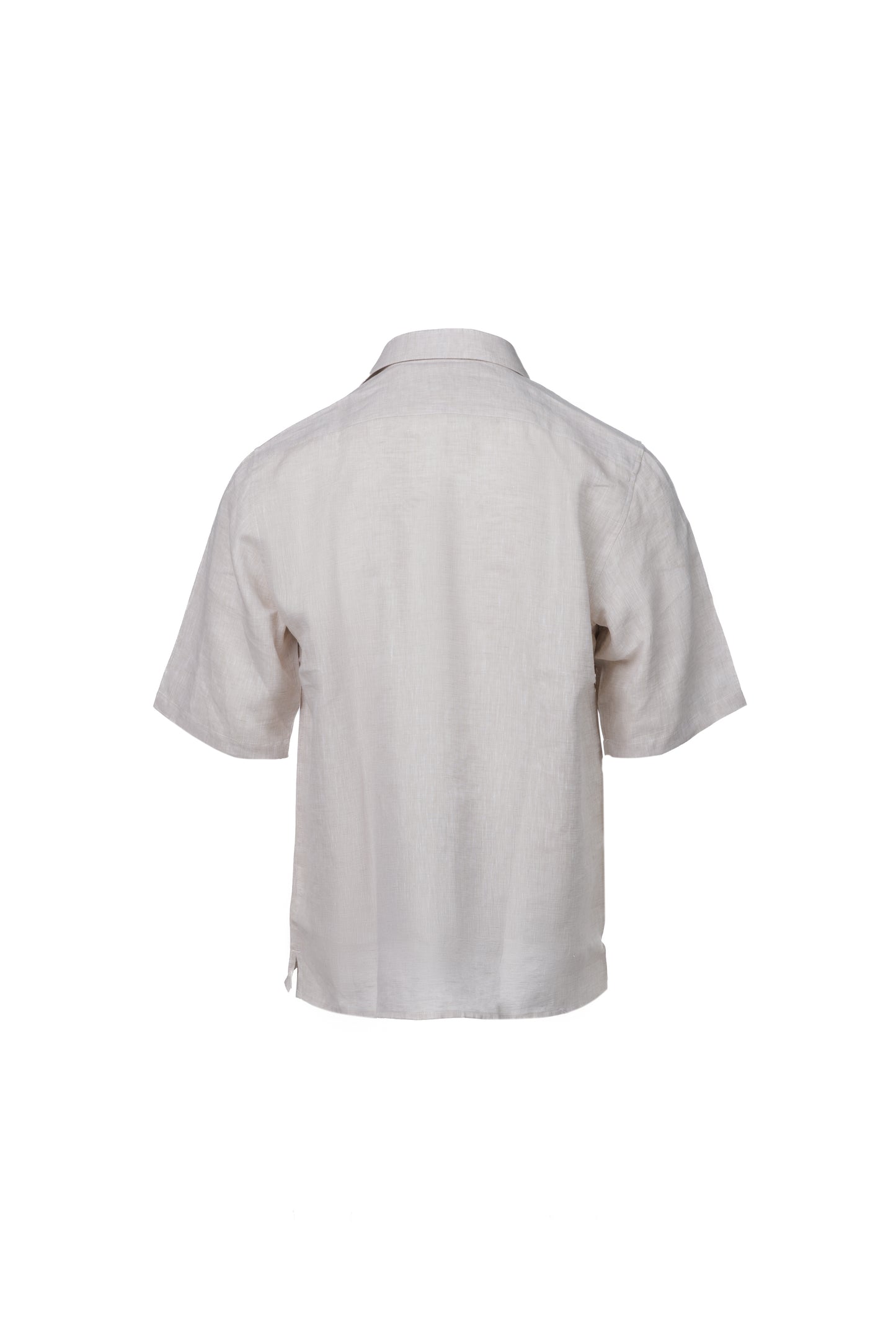 Camicia maniche corte lino ecrù