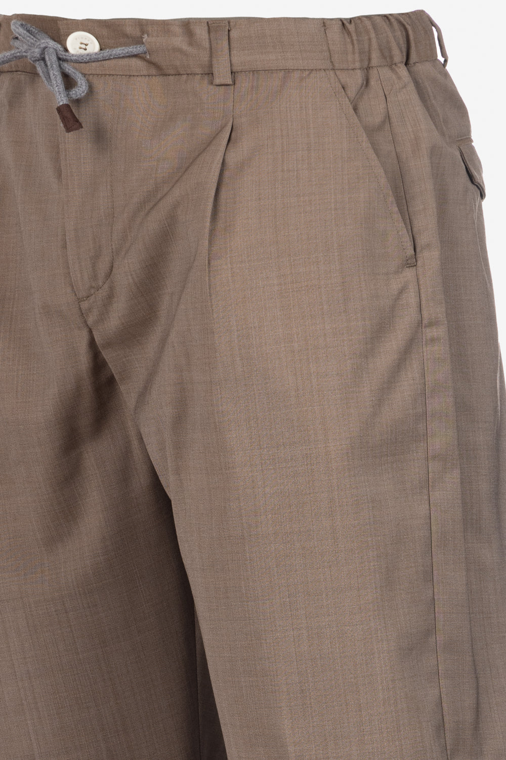 Pantalone Amalfi in lana vergine tabacco
