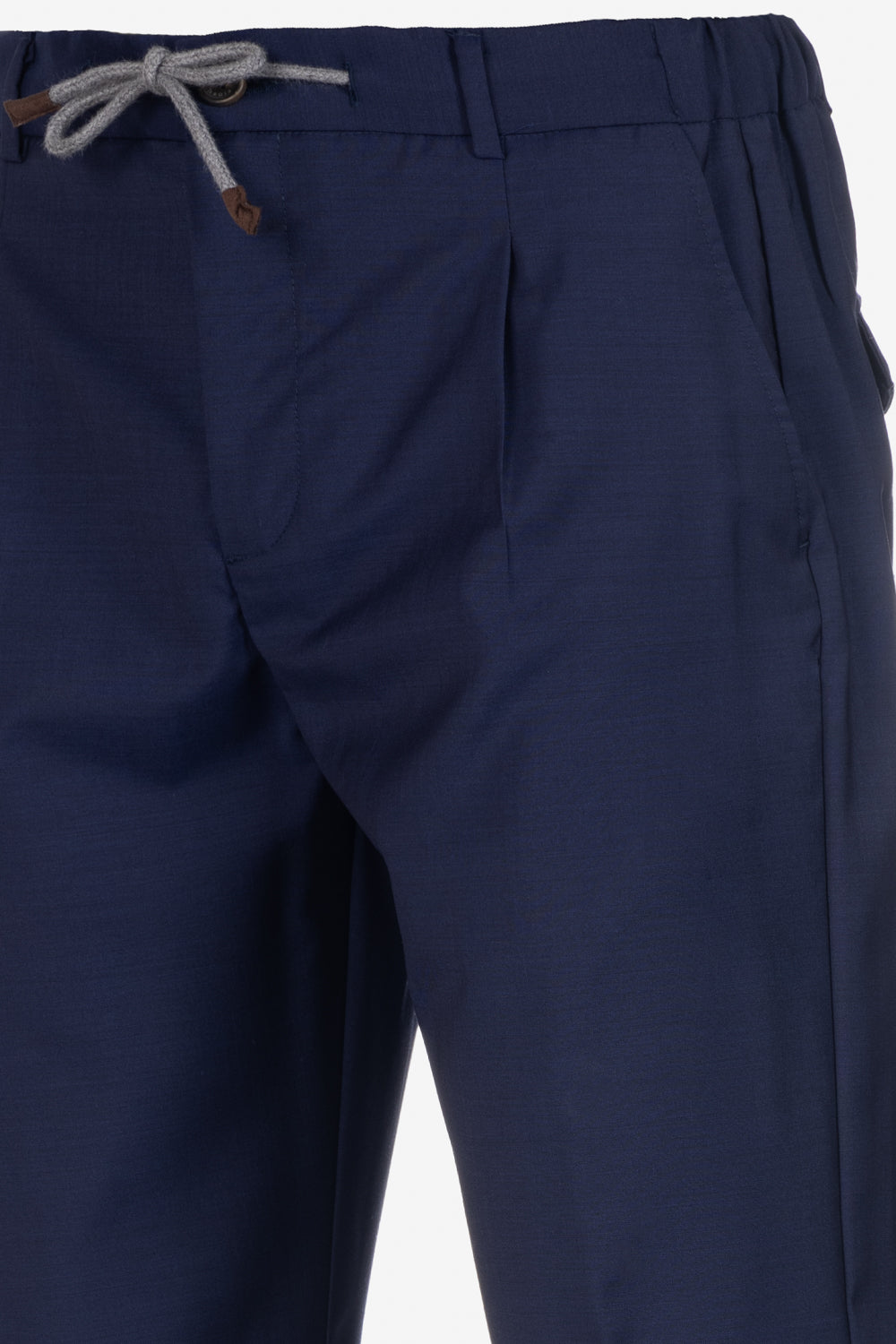 Pantalone Amalfi in lana vergine bluette