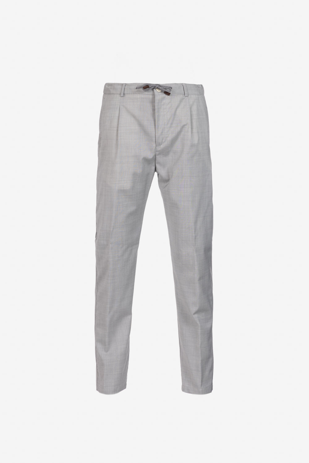 Pantalone Amalfi in lana vergine grigio chiaro