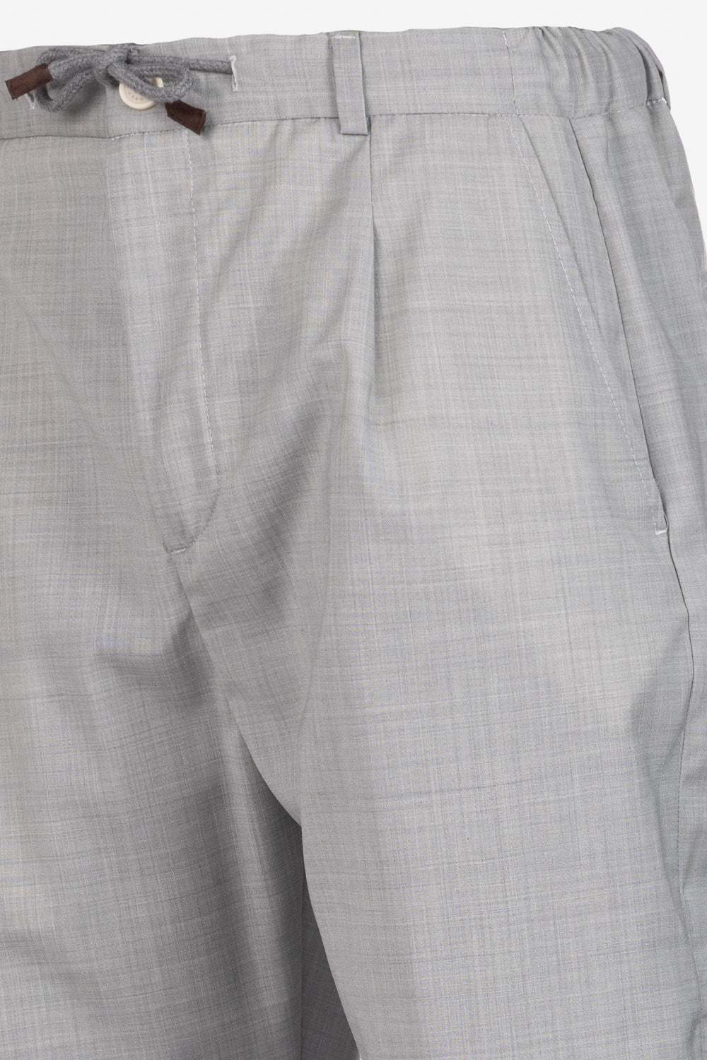 Pantalone Amalfi in lana vergine grigio chiaro