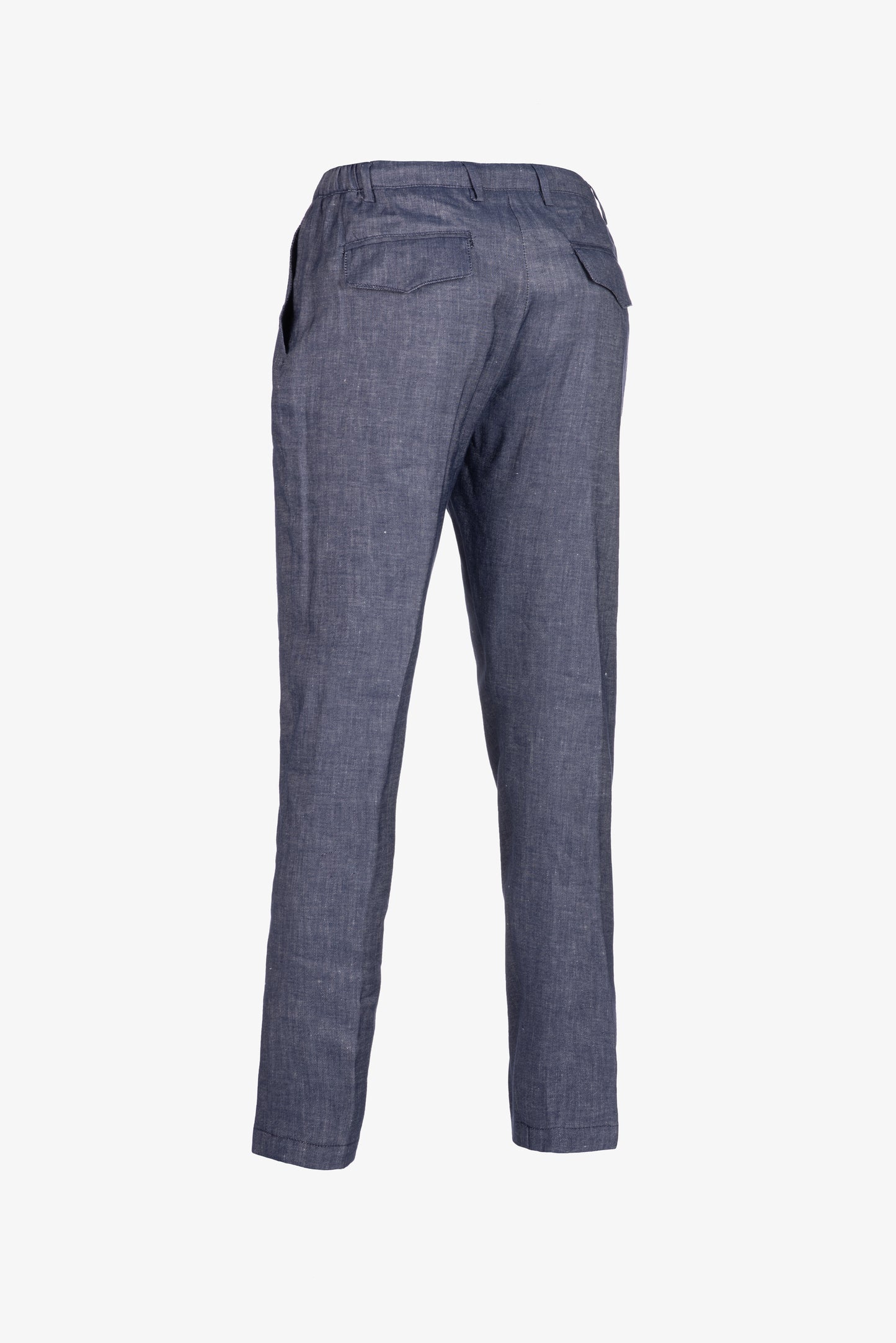 Pantaloni Amalfi con coulisse in cotone e lino denim