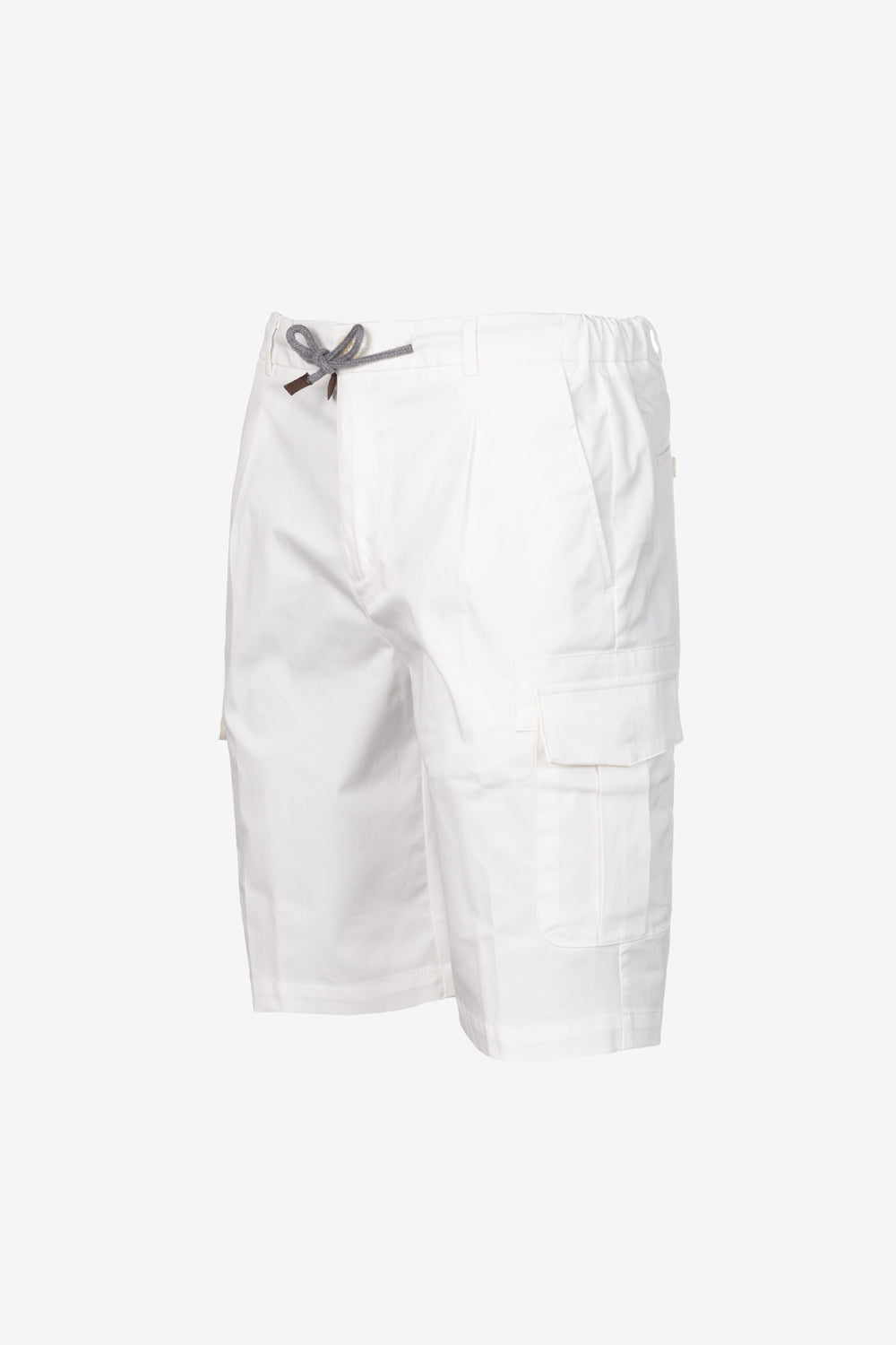 Bermuda cargo in cotone bianco