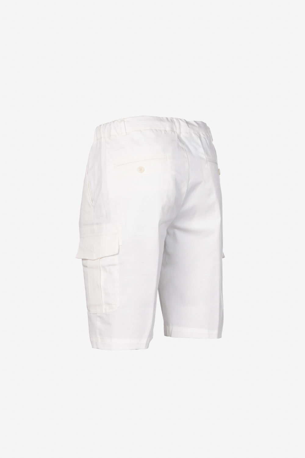 Bermuda cargo in cotone bianco