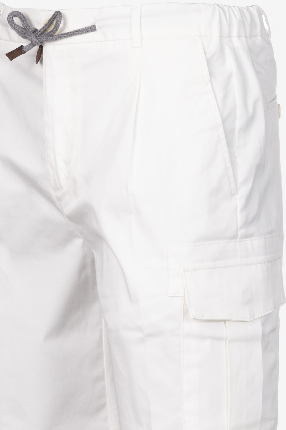 Bermuda cargo in cotone bianco