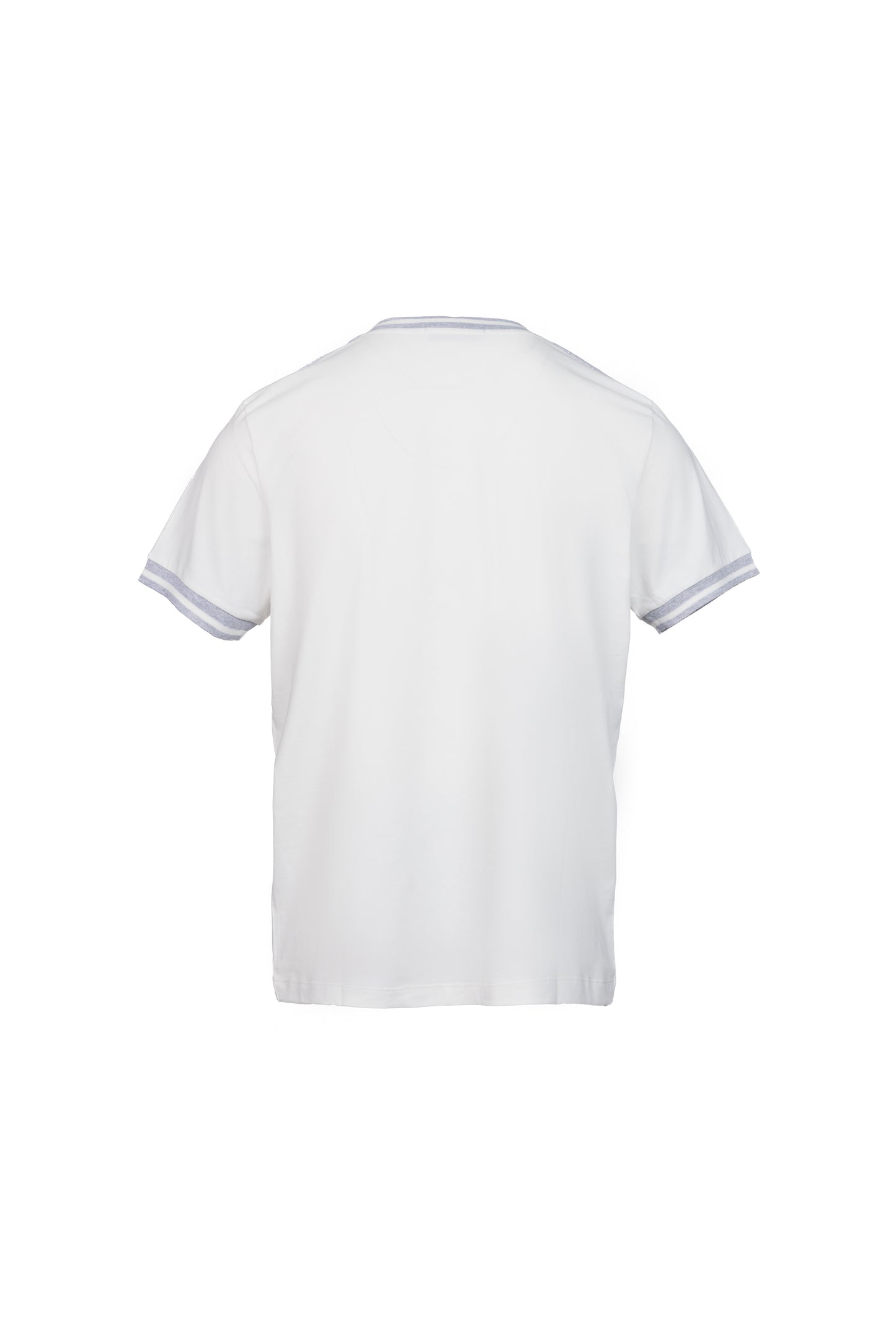 T-shirt in cotone con costina bianco