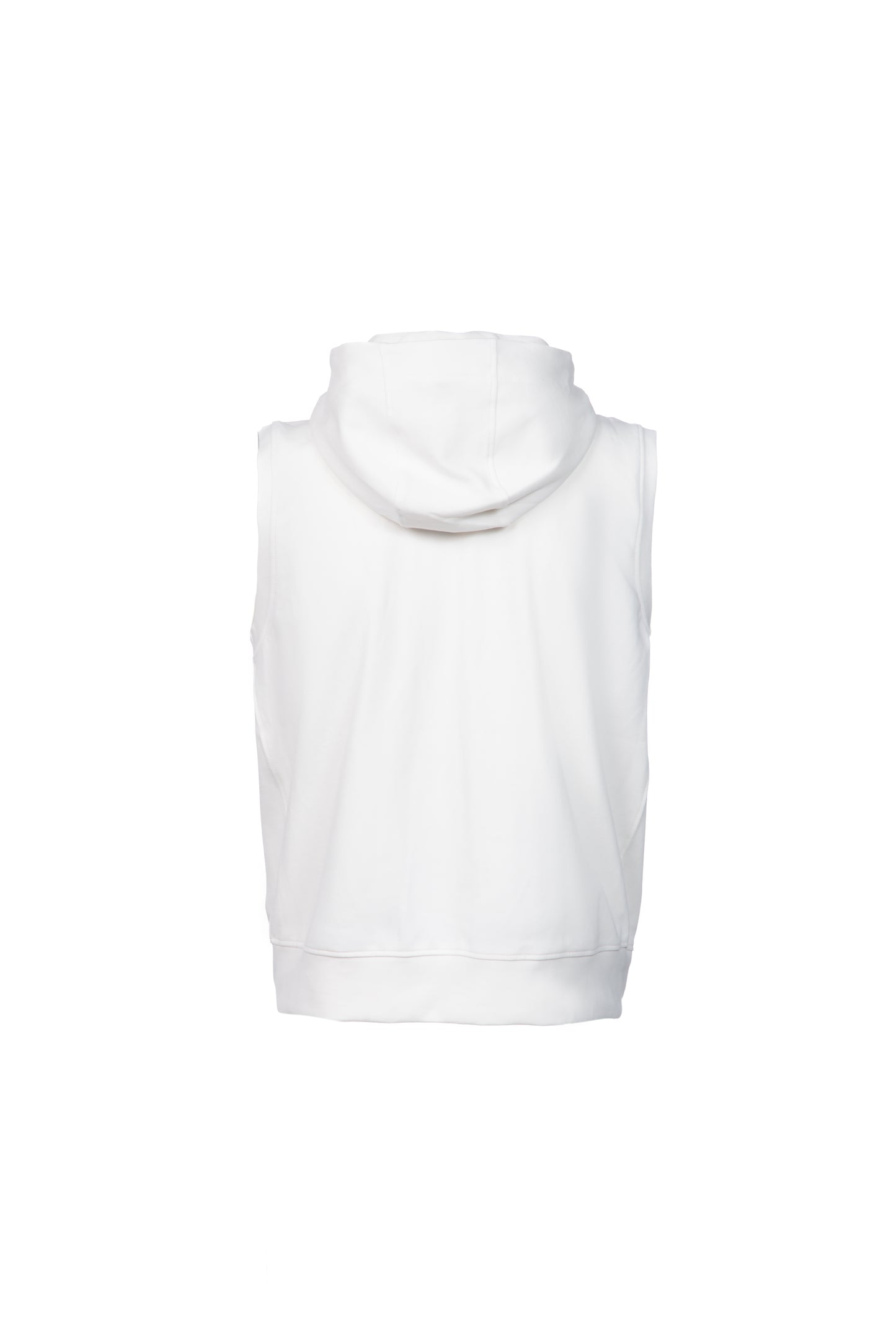Gilet con cappuccio in cotone bianco