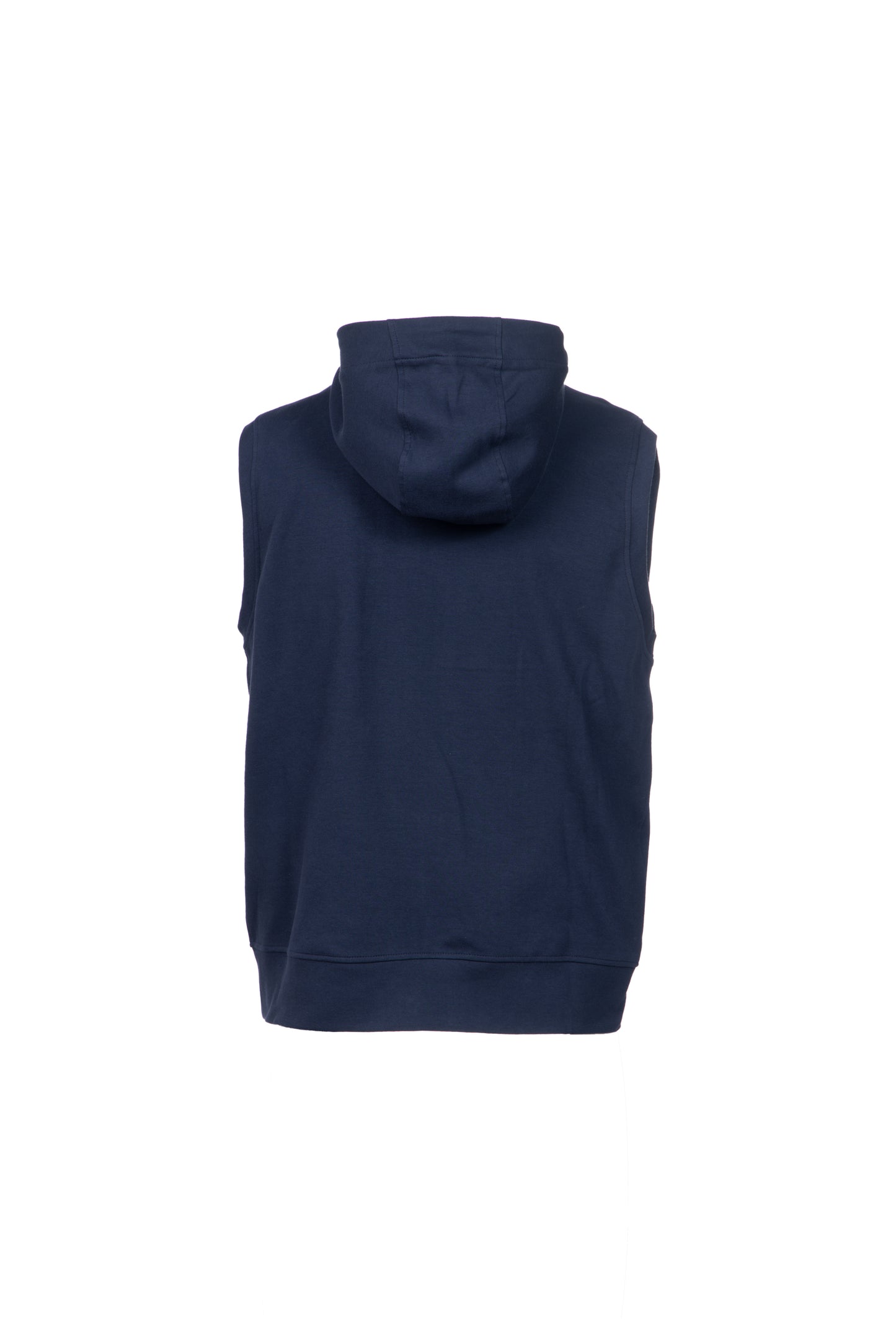Gilet con cappuccio in cotone blu