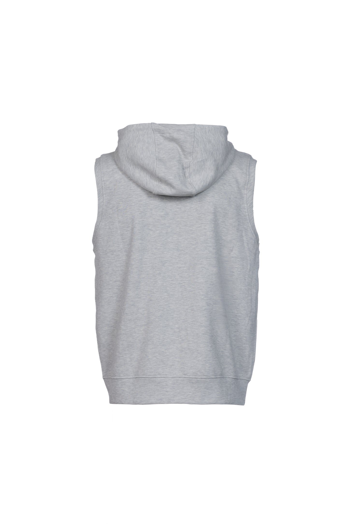 Gilet con cappuccio in cotone grigio