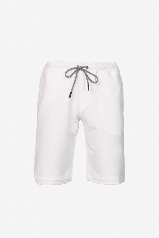 Bermuda in cotone bianco
