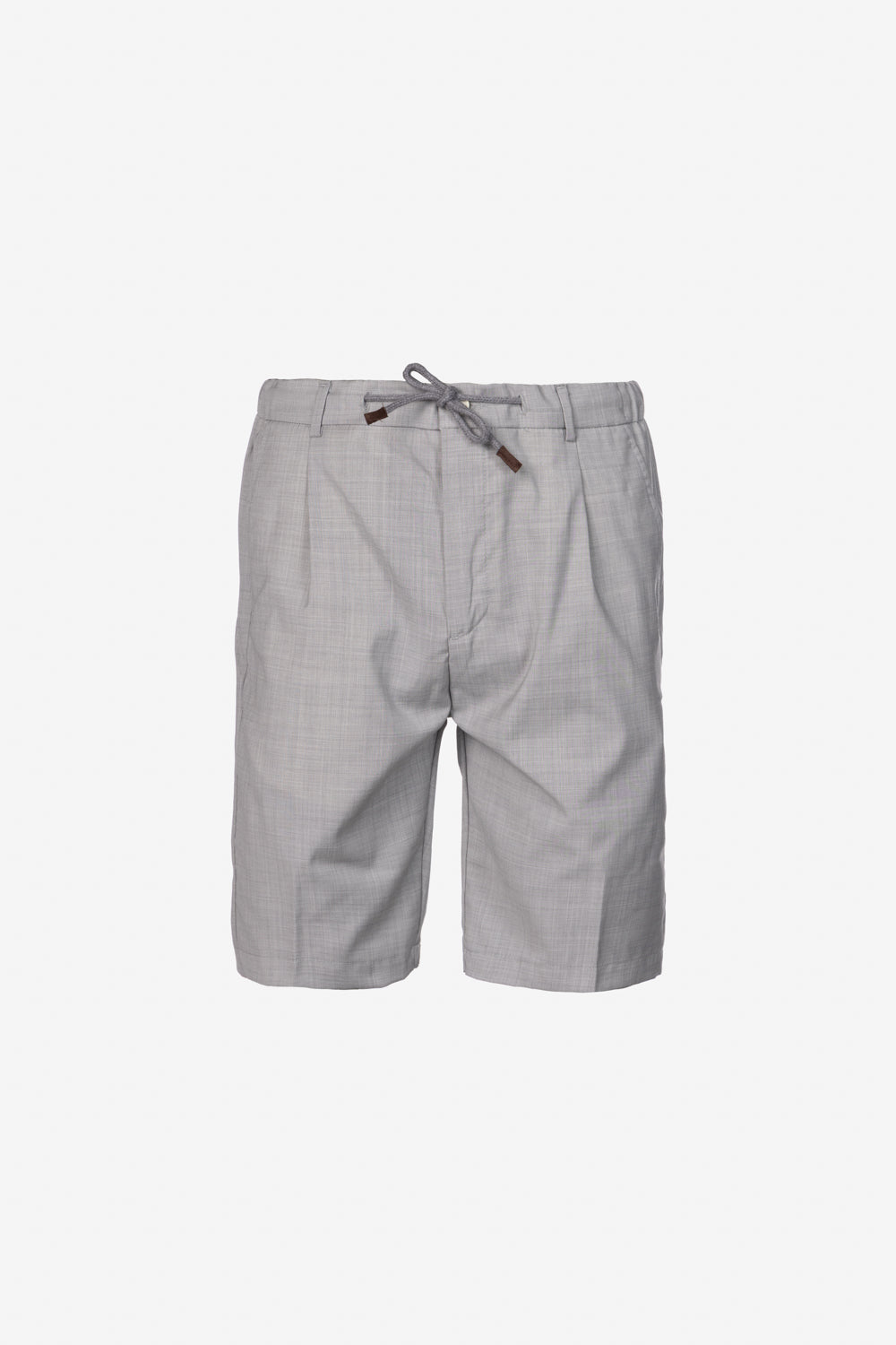 Bermuda in lana vergine grigio chiaro