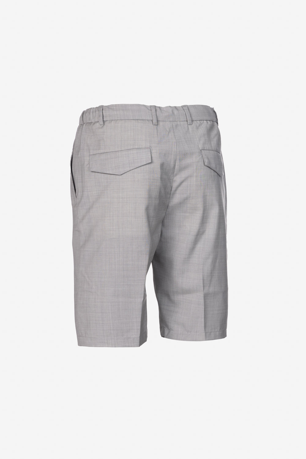 Bermuda in lana vergine grigio chiaro
