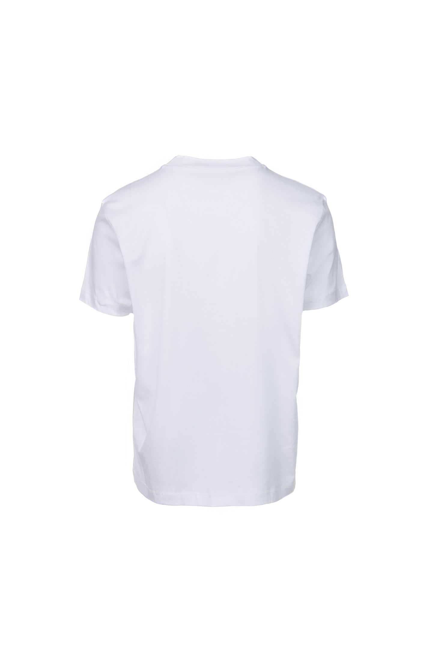 T-shirt in cotone pima collo alto bianco