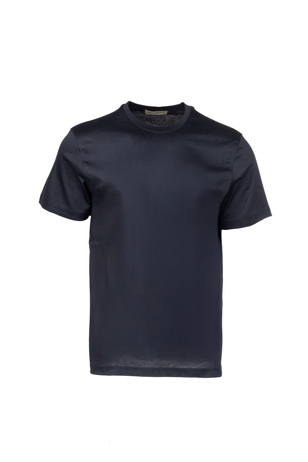 T-shirt in cotone pima collo alto blu