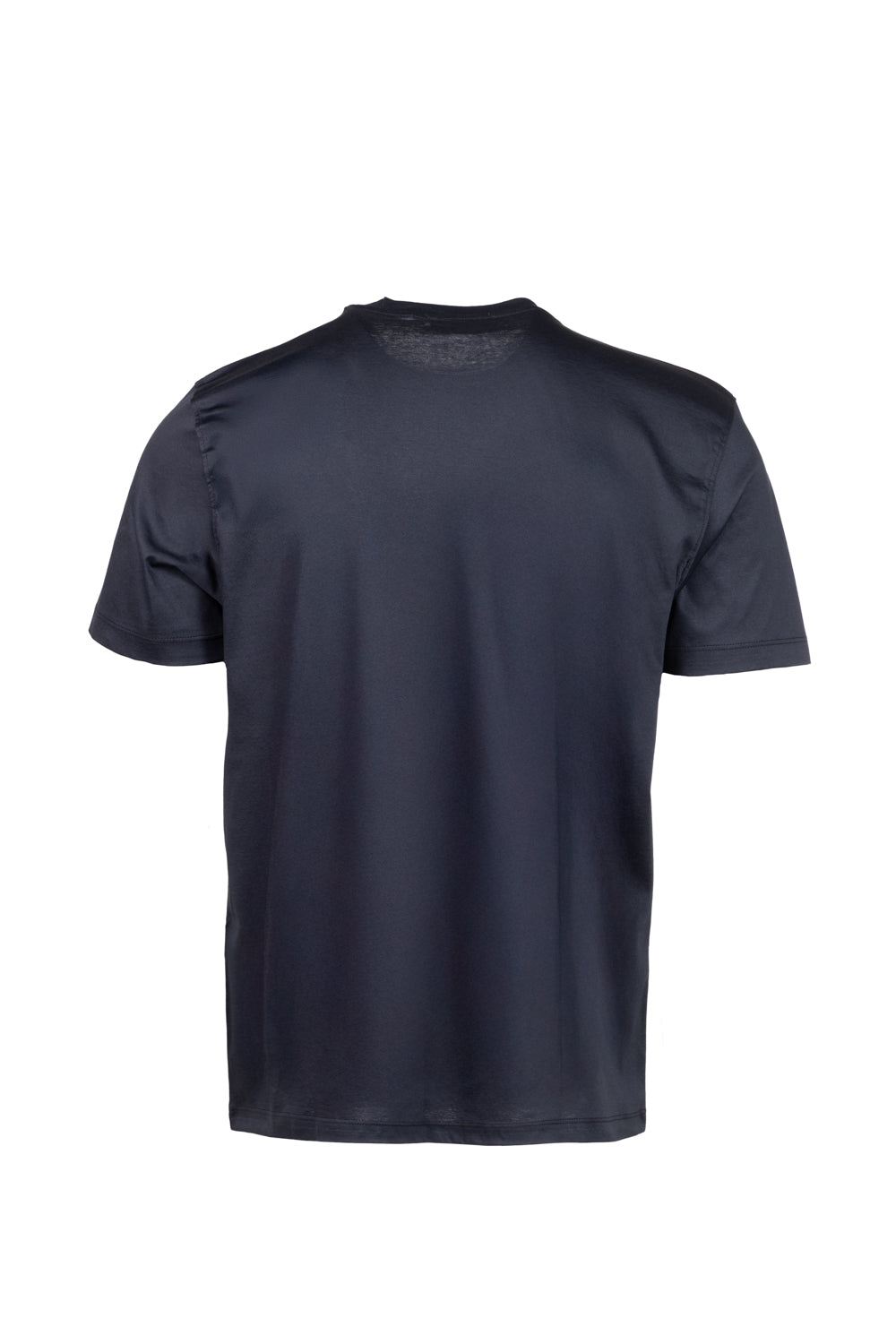 T-shirt in cotone pima collo alto blu