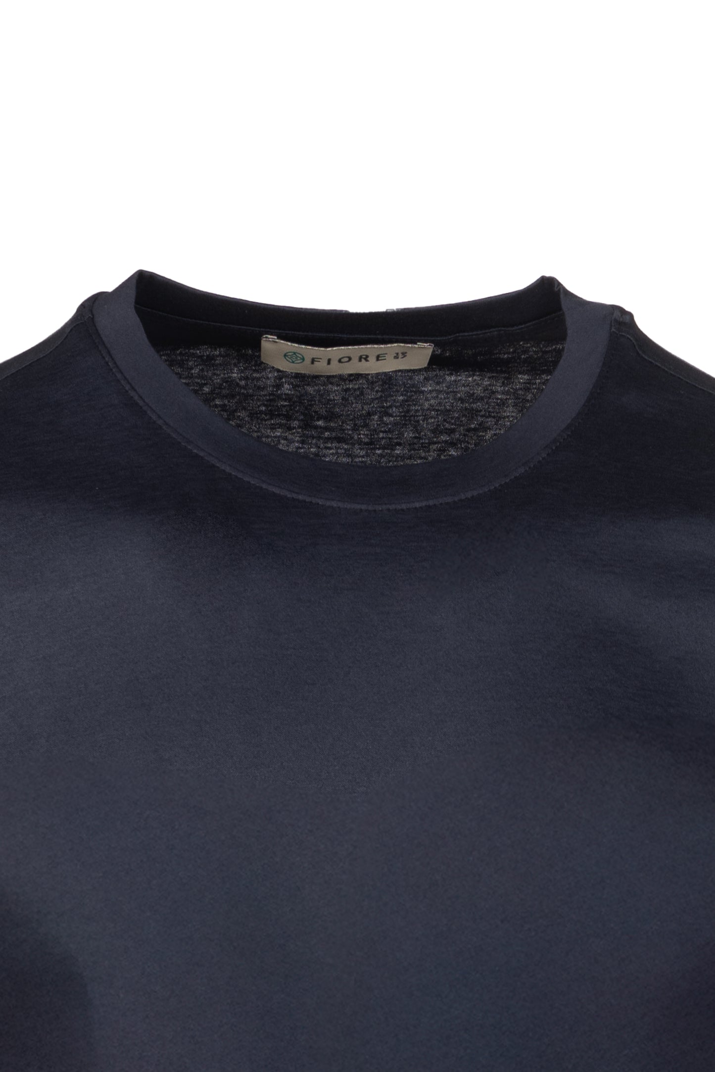T-shirt in cotone pima collo alto blu