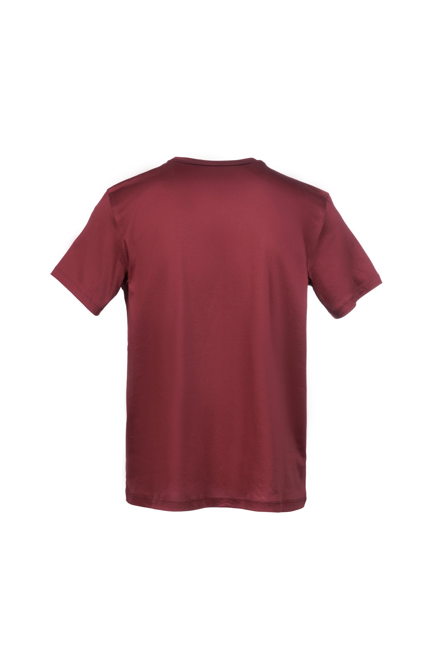 T-shirt in cotone pima collo alto melanzana