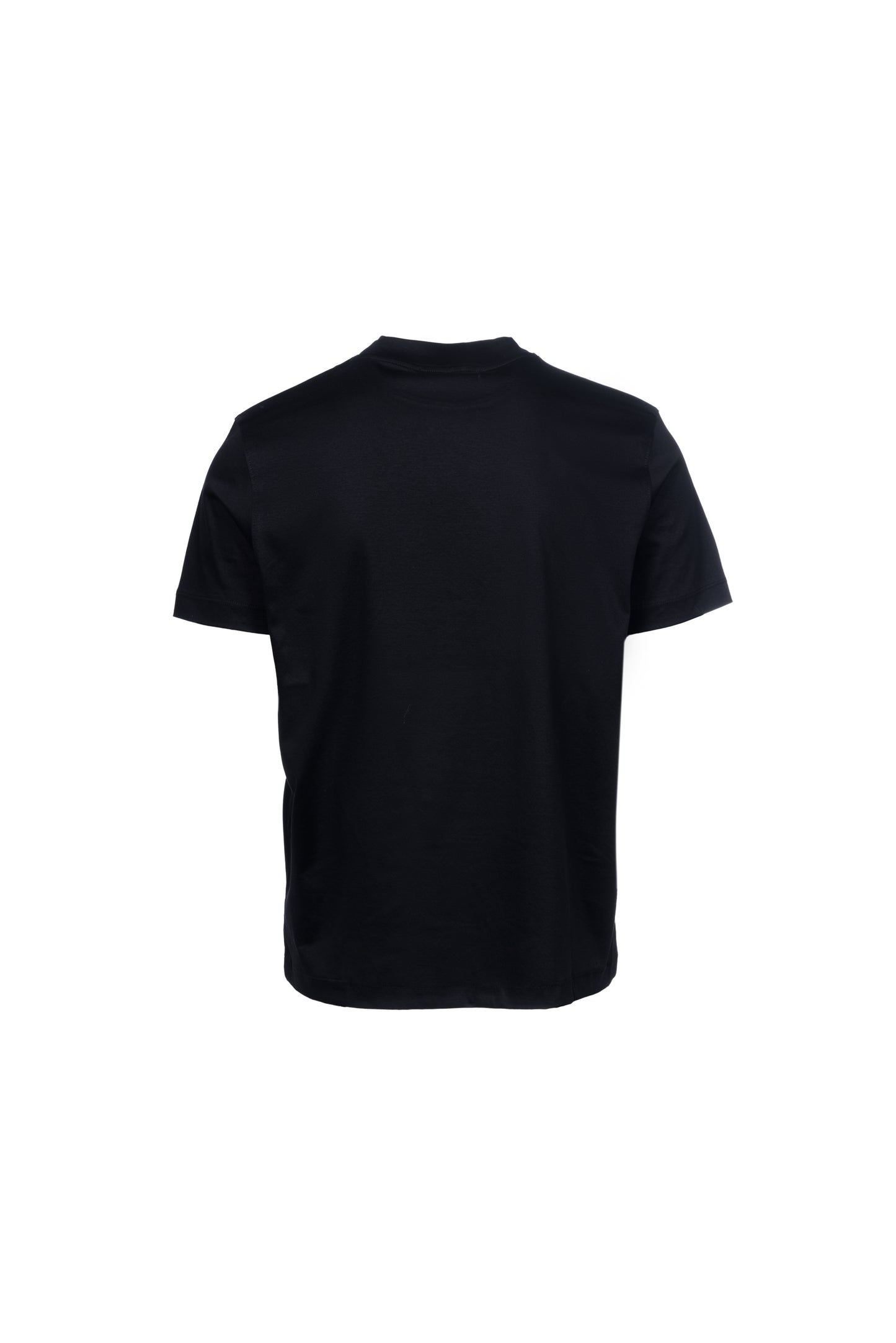 T-shirt in cotone pima collo alto nero