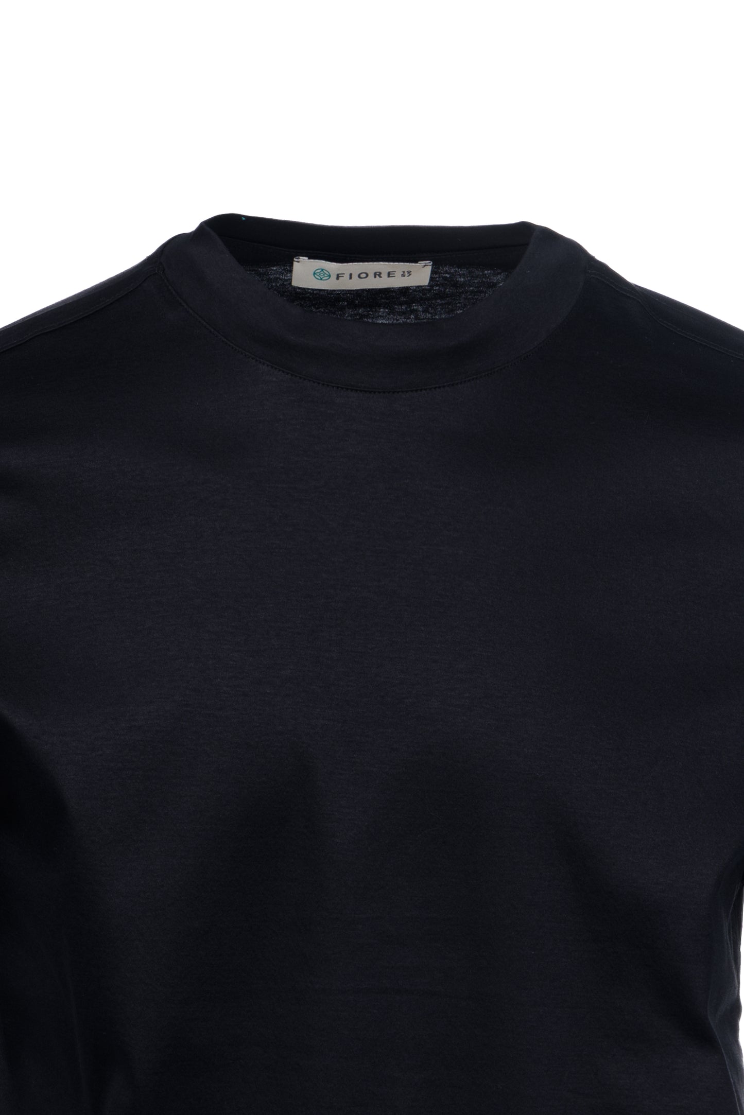 T-shirt in cotone pima collo alto nero