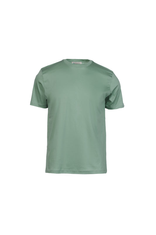 T-shirt in cotone pima collo alto salvia