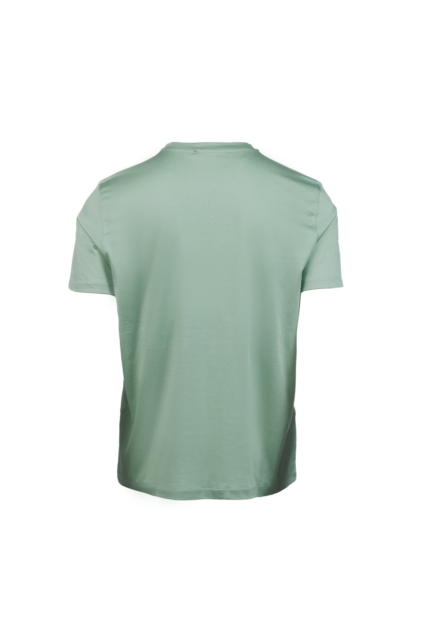 T-shirt in cotone pima collo alto salvia