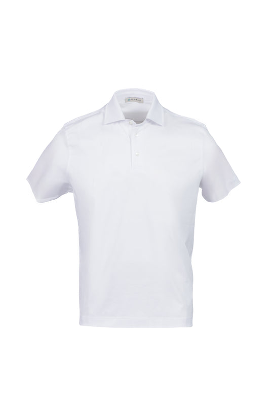 Polo in cotone pima bianco