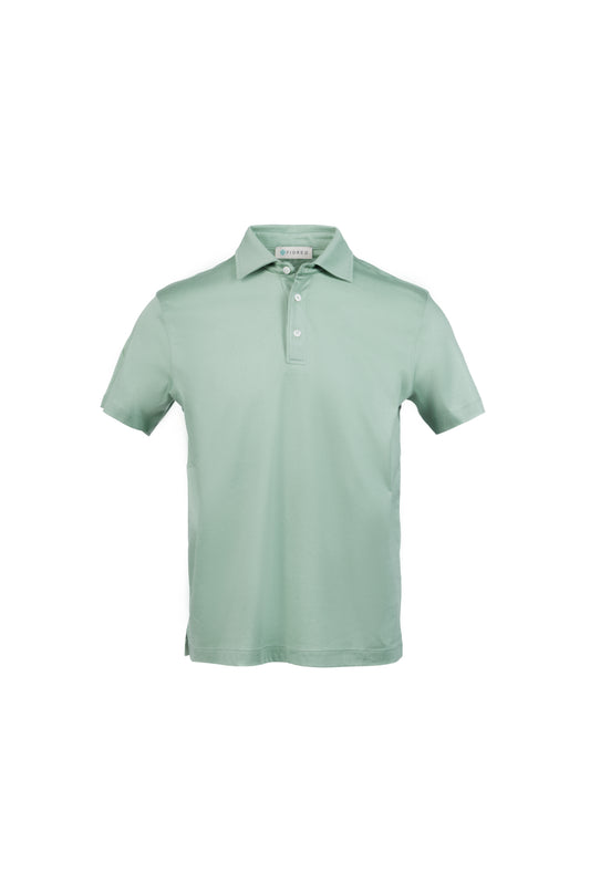 Polo in cotone pima salvia