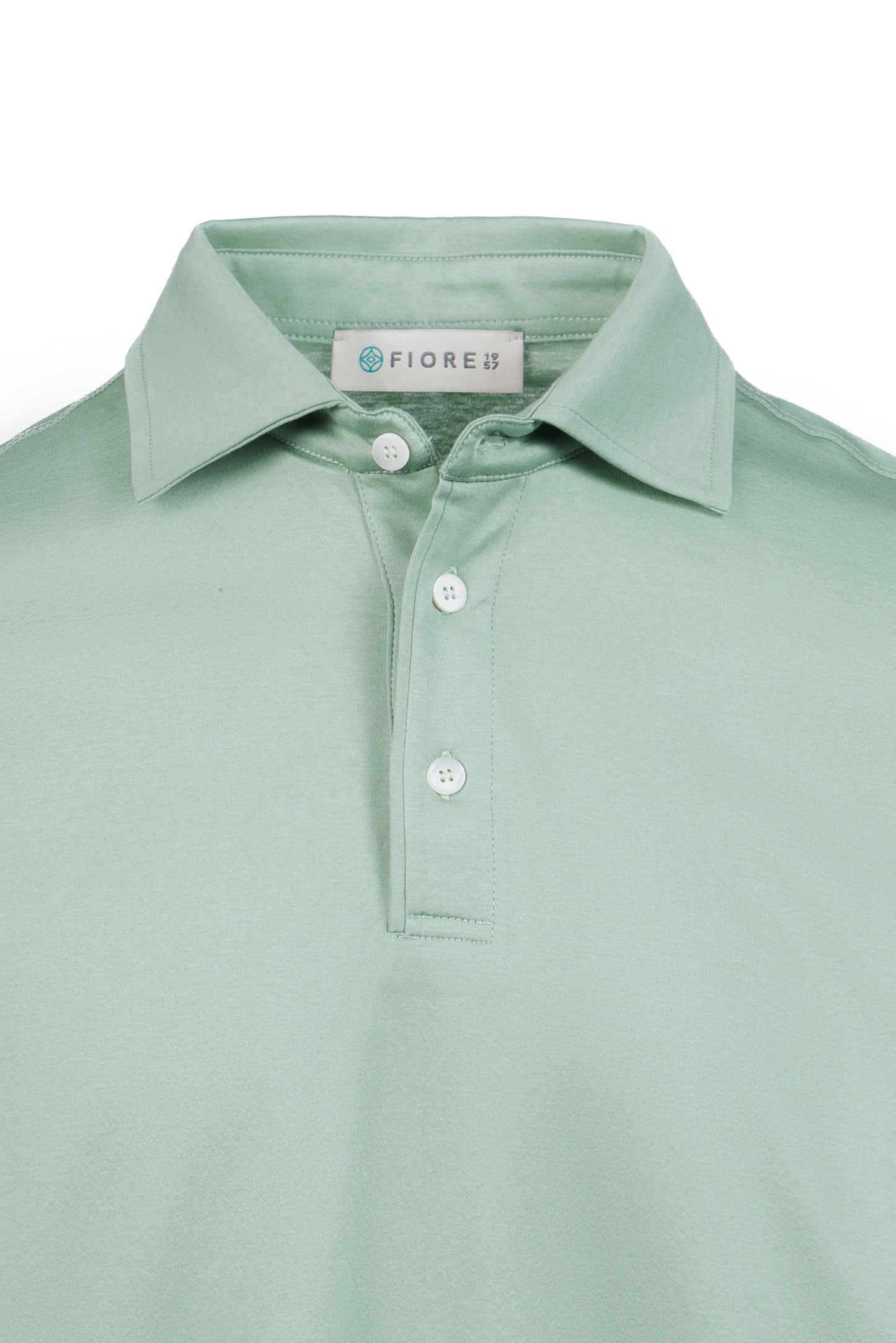 Polo in cotone pima salvia